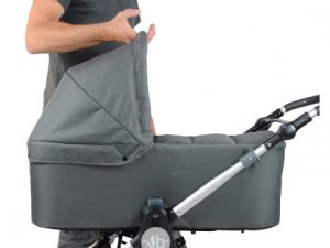Bumbleride single stroller bassinet in grey