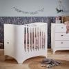 Leander Classic Cot with Organic Bumper Dusty Rose and Dresser