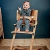 Leander Classic High Chair in Natural with Tan Leather Strap at Home