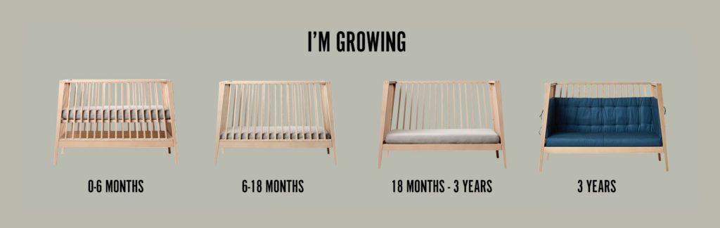 Leander Linea Cot Grows With Your Child