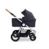 Bumbleride Era reversable stroller in Dusk with single bassinet attachment - available separately.