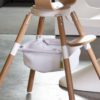 Childhome Evolu 2 High Chair Natural and White with Basket