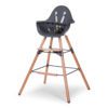 Childhome Evolu 2 High Chair with Leg Extensions Natural and Anthracite CHEVOFTNANT