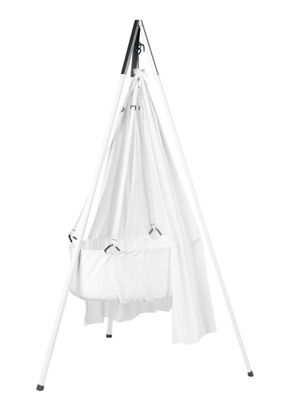 Leander Classic Cradle with Tripod and Canopy in White