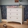 Leander Classic Dresser with Changing Unit and Dusty Rose Matty