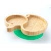 Duck Shaped Bamboo Plate Green