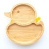 Duck Shaped Bamboo Plate Yellow
