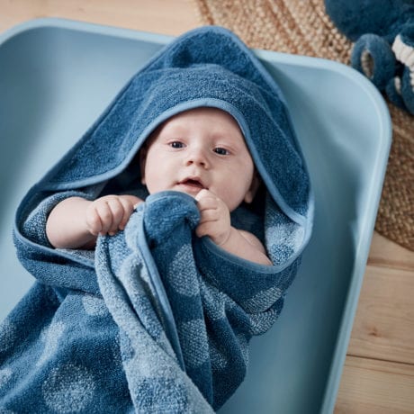 Leander Organic Hooded Towel Dusty Blue