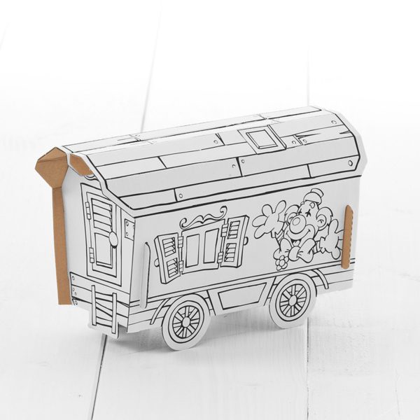 CalfantCircus Wagon - kids cardboard model ready to decorate