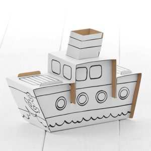 Calafant Ship - kids cardboard model ready to decorate