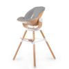 Evolu 2 High Chair with Newborn Seat in Natural with White and Jersey Grey Cushion