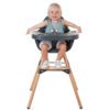 Childhome Evolu 2 HIgh Chair Natural and Anthracite with Tray