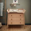 Leander Linea Dresser with Matty and Organic Topper in Cappuccino