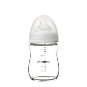 Mininor Glass Baby Bottle Glass 160ml 0m+