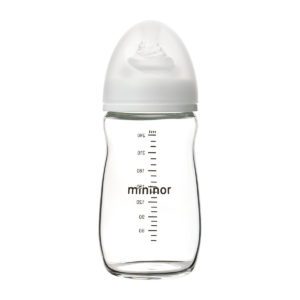 Mininor Glass Baby Bottle 240ml 0m+
