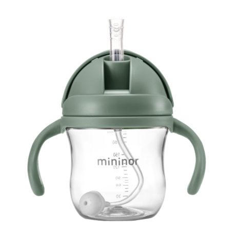 Mininor Straw Bottle Sippy Cup Willow Green