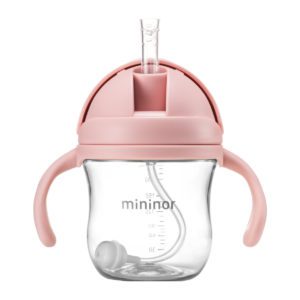 Mininor Straw Bottle Sippy Cup Rose