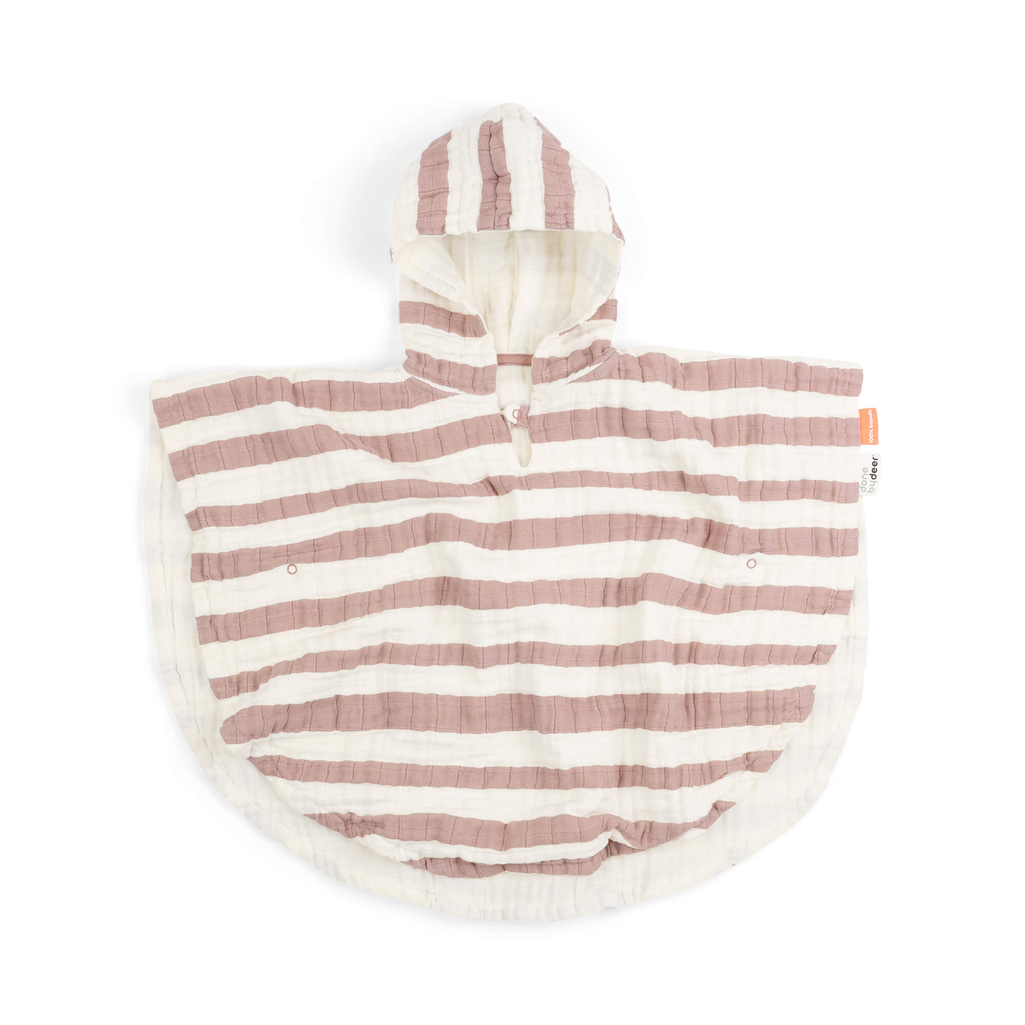 Done by Deer Poncho - Striped Powder - Danish by Design