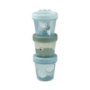 Baby Food Container 3-Pack Croco Green