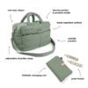 7033603 3 Quilted Changing Bag Green